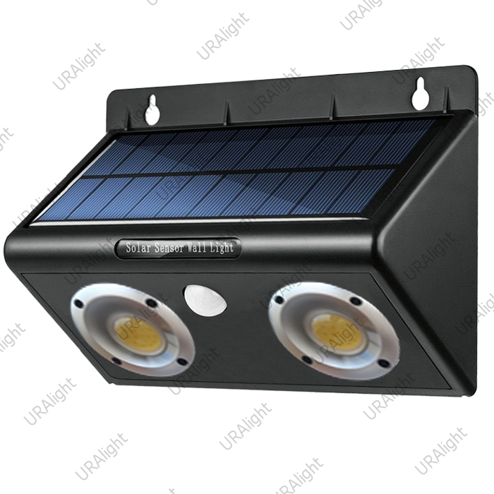 Светильник светодиодный на солнечной батарее двойной с линзой Solar 6019